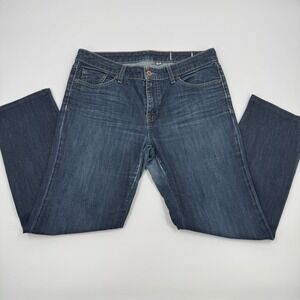 Gap 1969 Selvedge Jeans Women's 8 Dark Wash Straight Leg Denim Blue